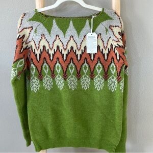 Made With Love | Green Fairlsle Sweater